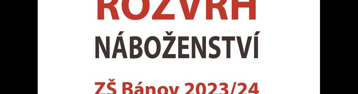 ROZVRH NÁBOŽENSTVÍ 23/24